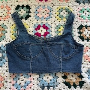 Blue Jean Crop Top